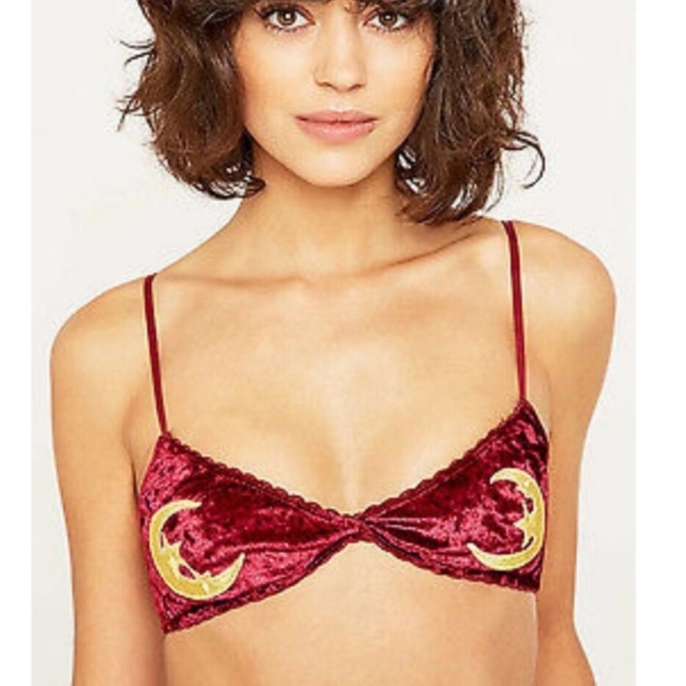 Urban Outfitters | Velvet Crescent Moon Bralette